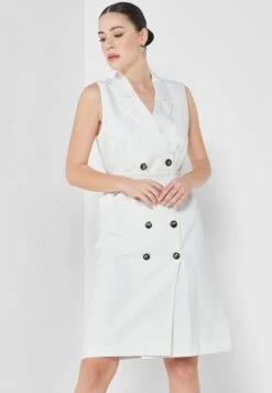 Tie Detail Buttoned Dress