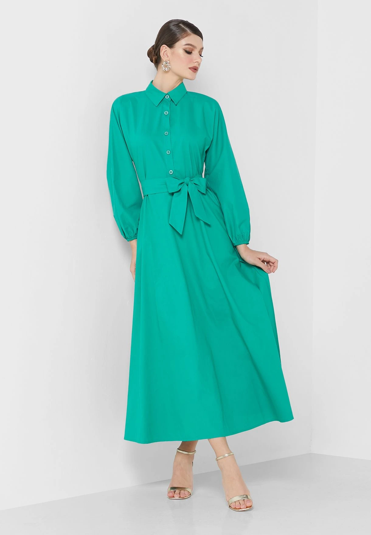 Collared Solid Dress 1 Collared Solid Dress