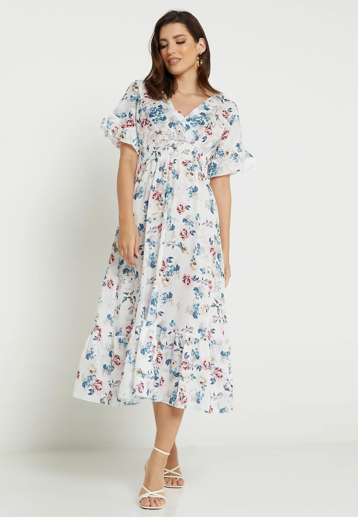 ELLA Plunge Printed Dress 1 ELLA Plunge Printed Dress