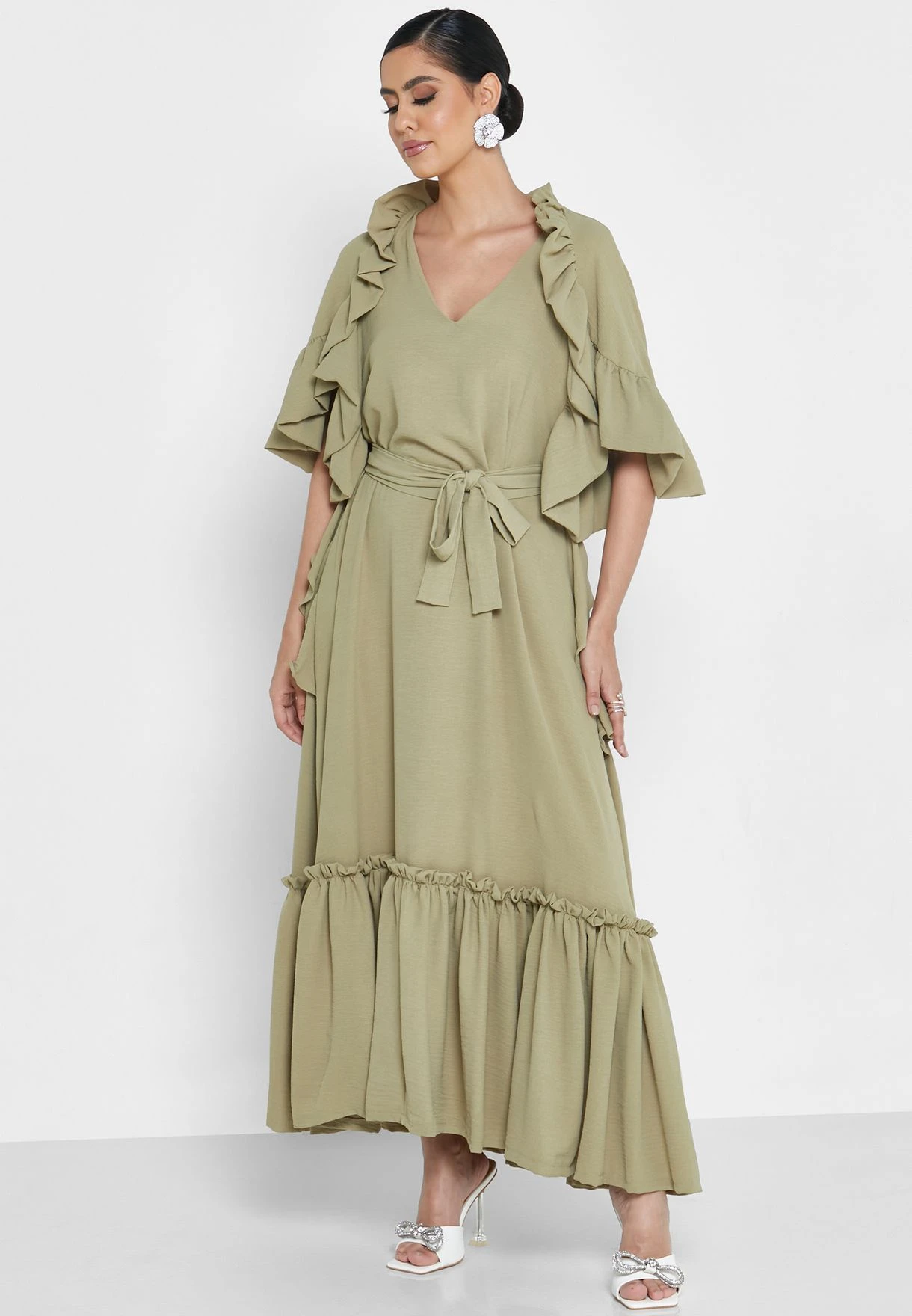 Tiered Ruffle Detail Dress 1 Tiered Ruffle Detail Dress