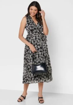 Surplice Neck Ruffle Dress