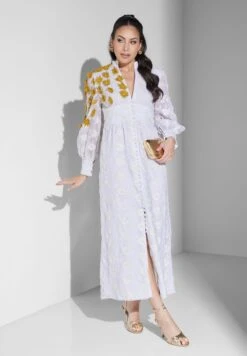 Embellished Front Slit Dress