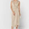 Surplice Neck Knitted Dress