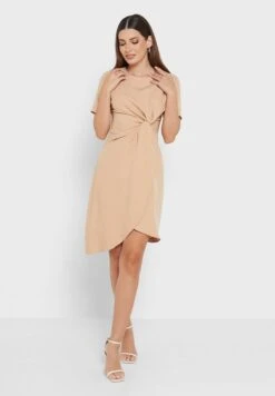 Front Knot Wrap Dress