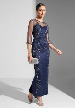 Embroidered Mesh Detail Dress