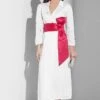 Surplice Neck Belted Dress