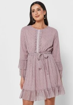 Tie Detail Tiered Dress