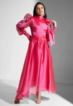 Tie Knot Detail Puff Sleeve Dress