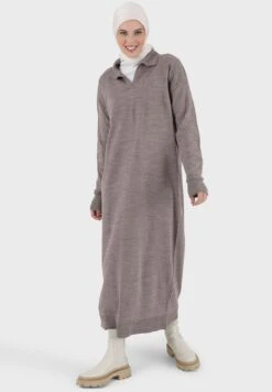 Polo Neck Knitted Dress