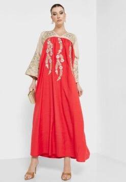 V-Neck Tiered Printed Dress