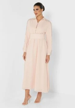 Belted Button Detail Dress