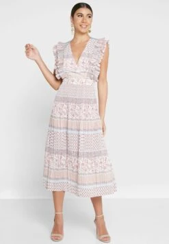 Tiered Ruffle Sleeve Dress