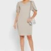 Puff Sleeve V-Neck Dress