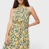 Printed Halter Neck Dress