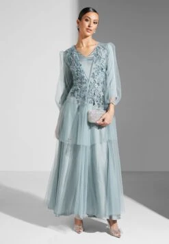 Embellished Puff Sleeve Dress