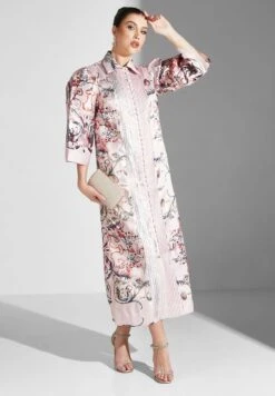 Button Down Floral Print Dress