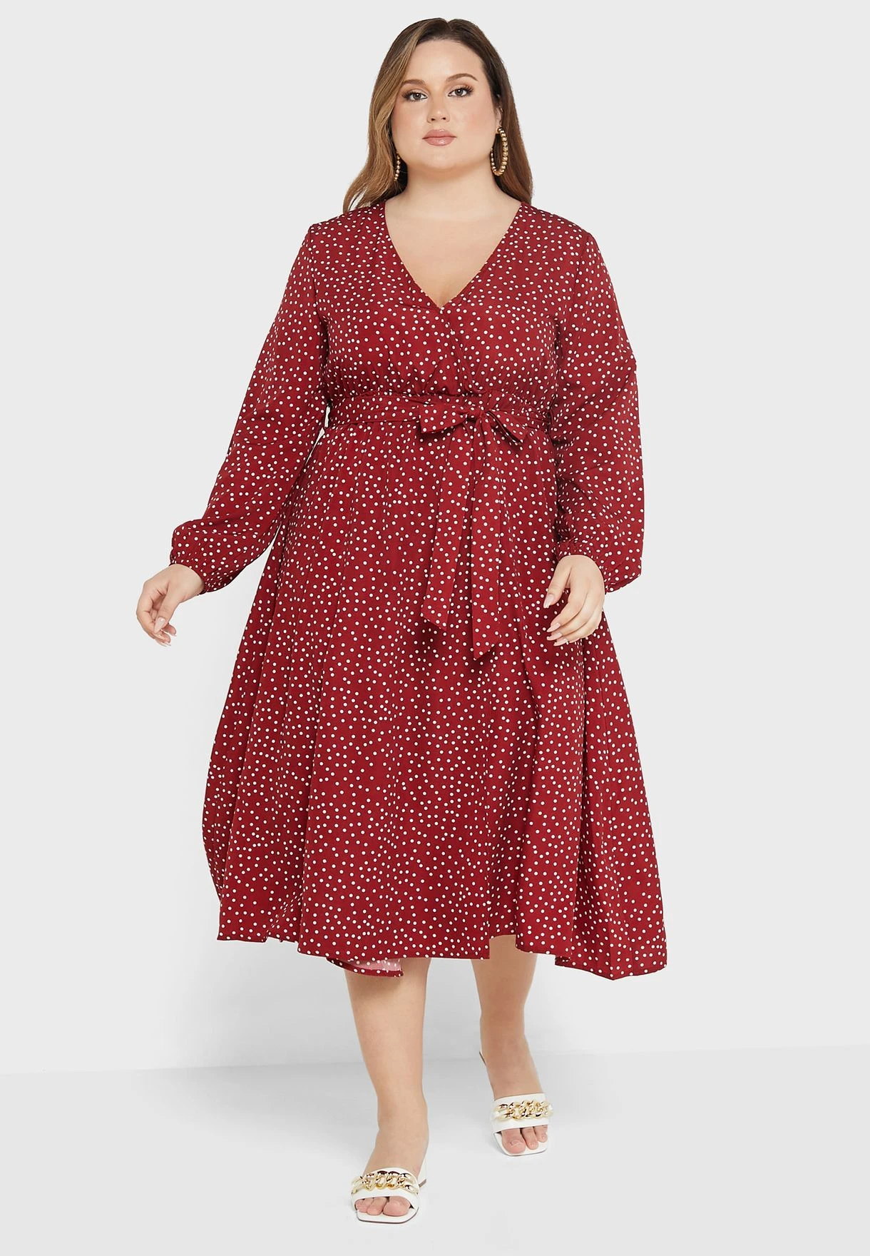 Wrap Waist Detail Puff Sleeve Dress 1 Wrap Waist Detail Puff Sleeve Dress