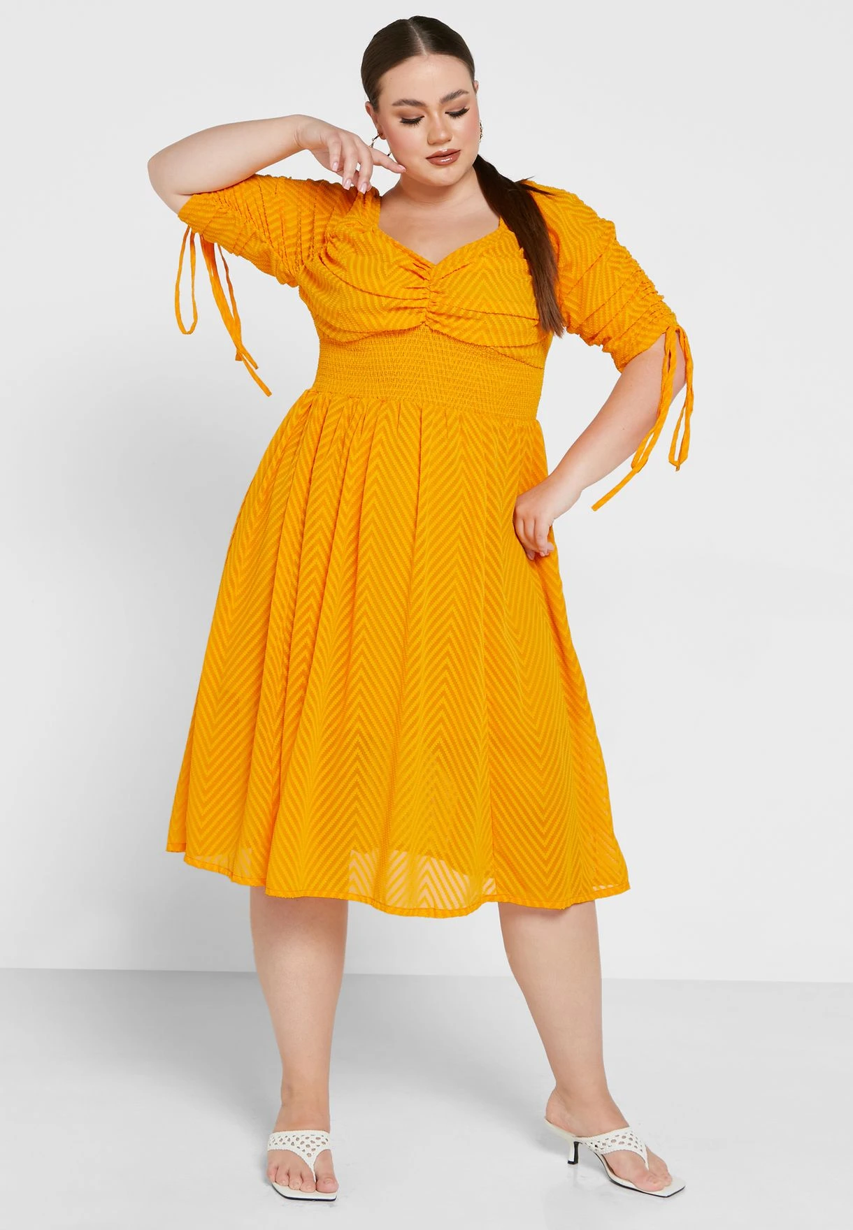 Pleated Fit & Flare Dress 1 Pleated Fit & Flare Dress