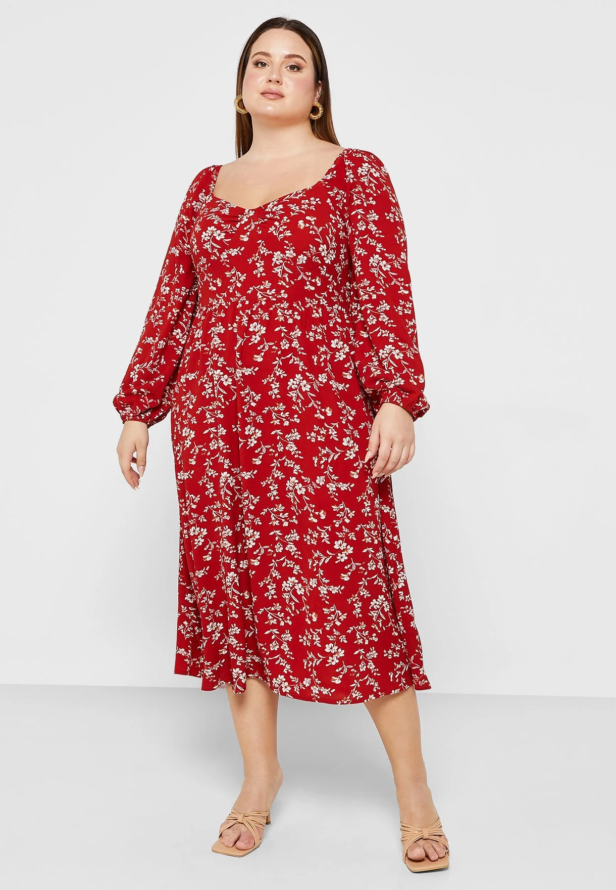 Sweetheart Neck Puff Sleeve Dress 1 Sweetheart Neck Puff Sleeve Dress