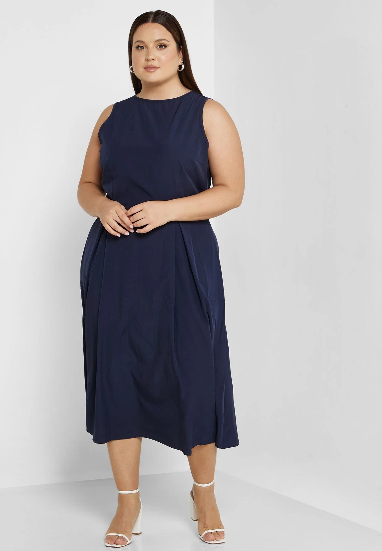 Pleat Detail Fit & Flare Dress 1 Pleat Detail Fit & Flare Dress