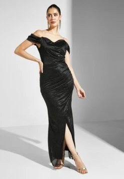 Shimmer Ruched Detail Dress