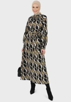 Puff Sleeve Printed Dress