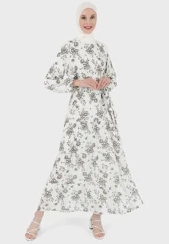 Floral Print Puff Sleeve Dress