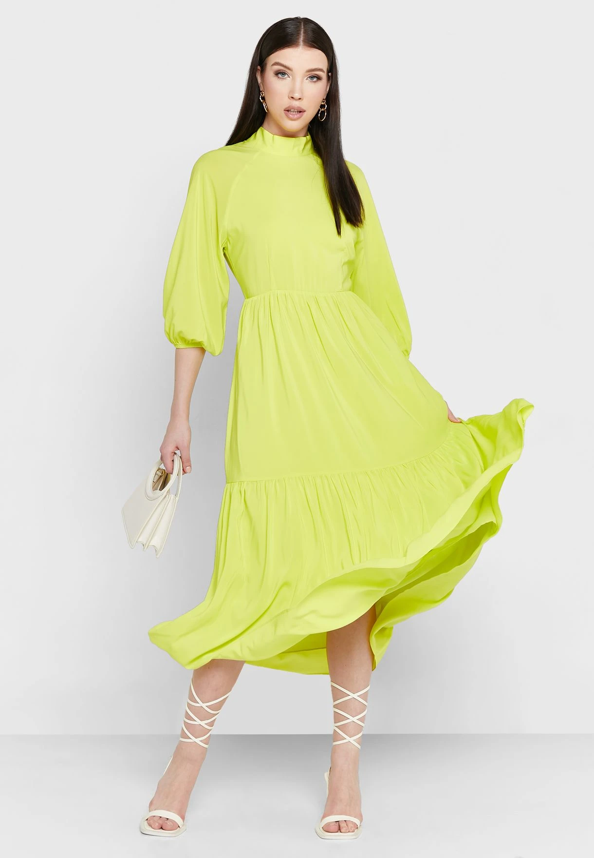 Glamorous Ruffle Detail Puff Sleeve Dress 1 Glamorous Ruffle Detail Puff Sleeve Dress