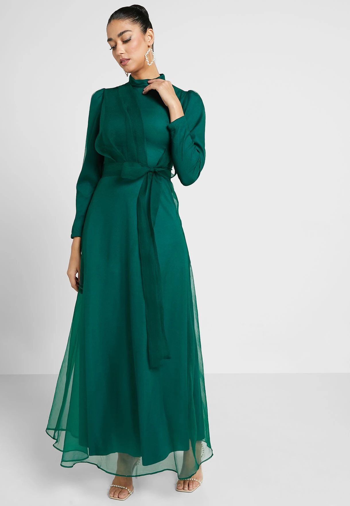 Puff Sleeve Belted Dress 1 Puff Sleeve Belted Dress