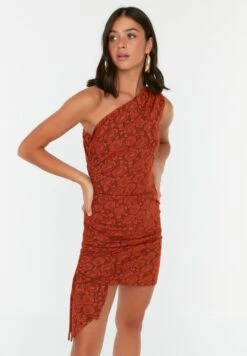 Trendyol Asymmetric One Shoulder Floral Print Dress