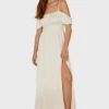 NA-KD Cold Shoulder Front Slit Dress