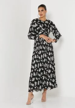 Belted Floral Printed Dress