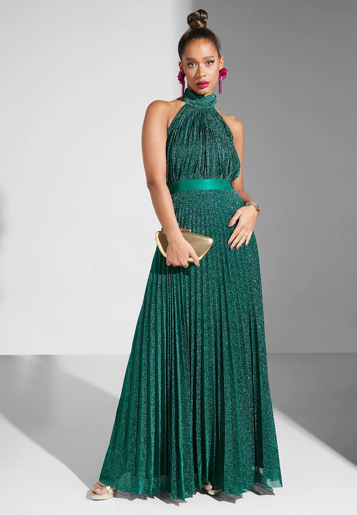 Halter Neck Plisse Dress 1 Halter Neck Plisse Dress