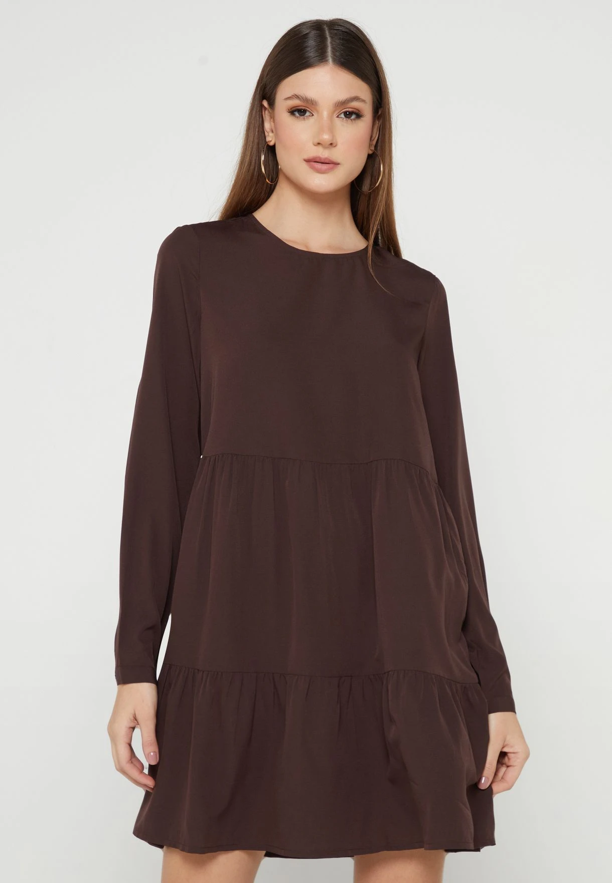 Vero Moda Round Neck Tiered Dress 1 Vero Moda Round Neck Tiered Dress