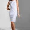 Boat Neck Knitted Dress