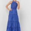 Halter Neck Tiered Dress