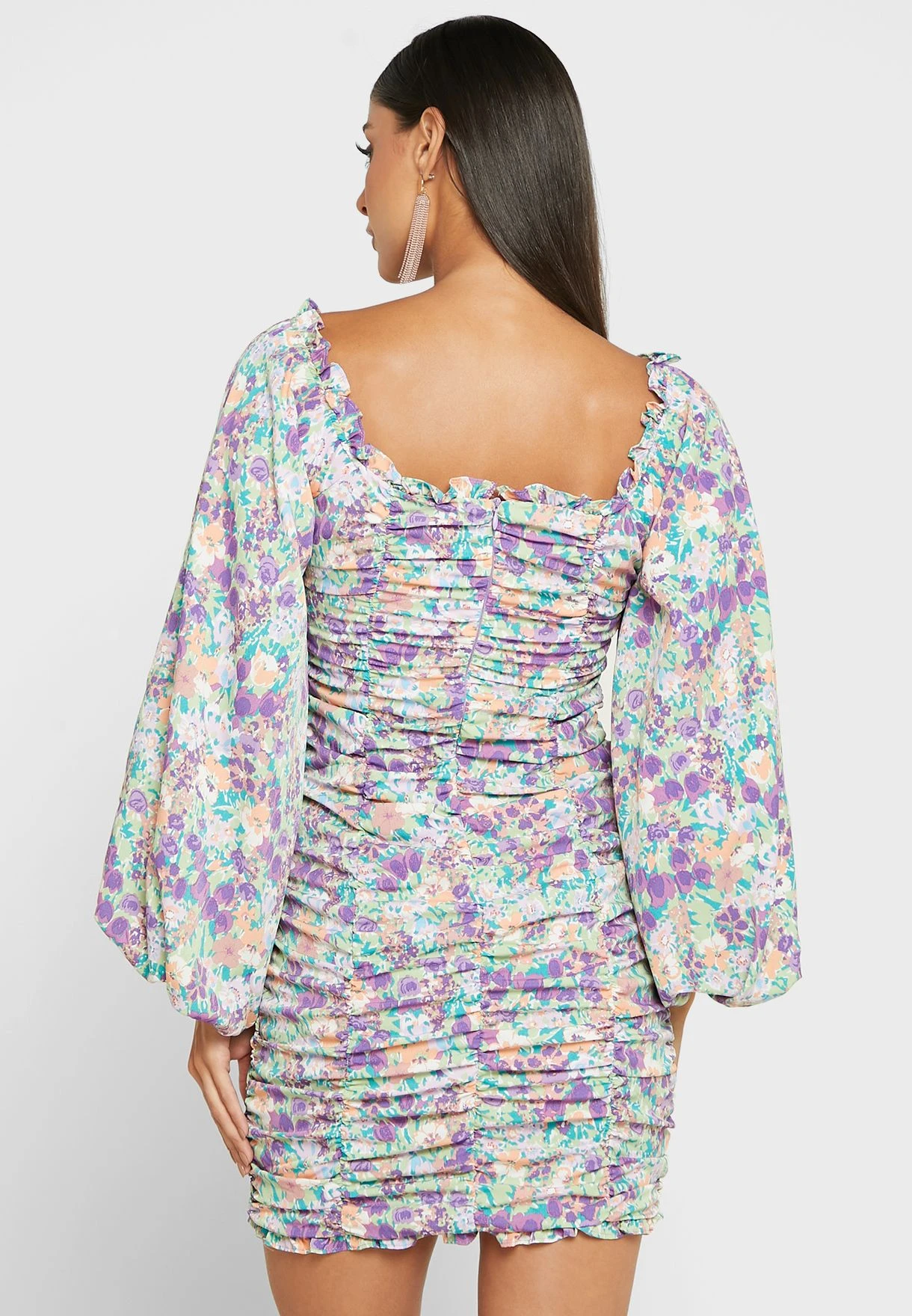 Glamorous Balloon Sleeve Floral Print Dress 2 Glamorous Balloon Sleeve Floral Print Dress - Image 2