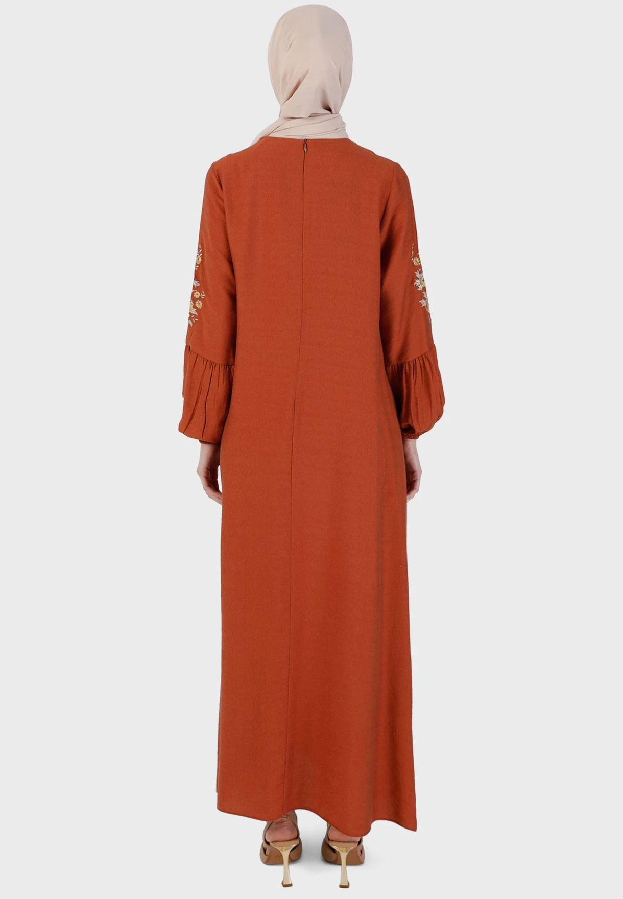 Balloon Sleeve Ruffled Hem Dress 2 Balloon Sleeve Ruffled Hem Dress - Image 2