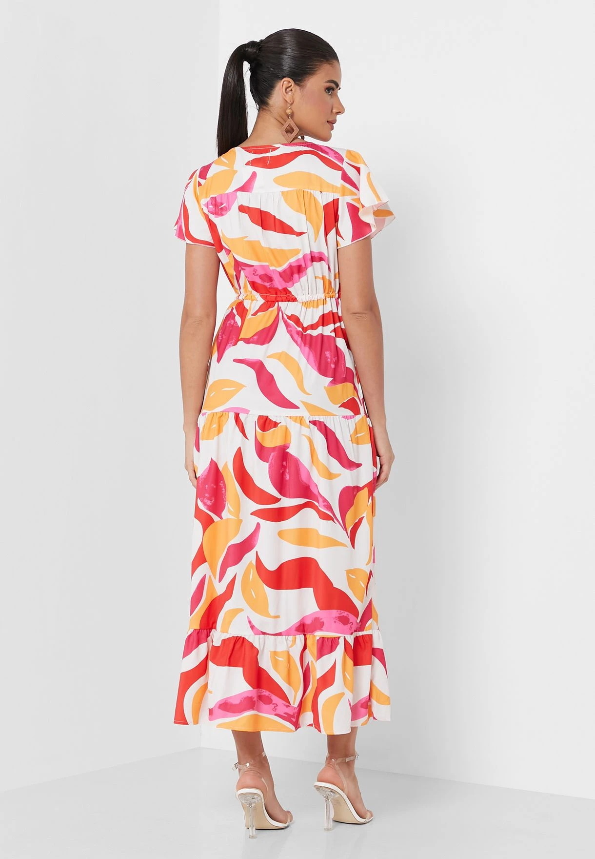 ELLA Printed Flared Dress 2 ELLA Printed Flared Dress - Image 2
