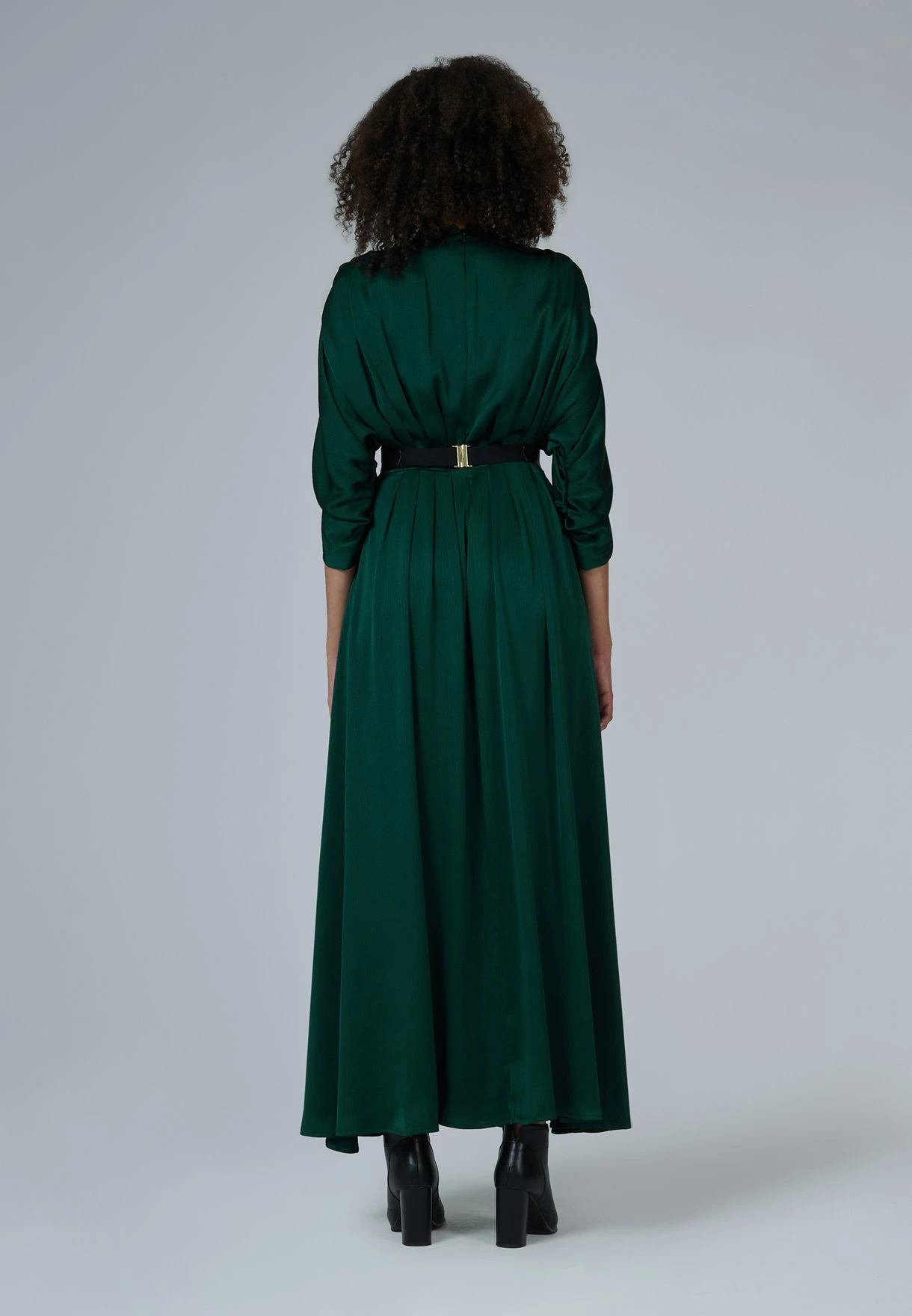 Belted Pleated Dress 2 Belted Pleated Dress - Image 2