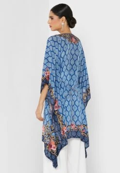 Floral Printed Cape Sleeve Poncho 5 Floral Printed Cape Sleeve Poncho -Silk Bloom Dresses Store 2 zoom desktop 1033
