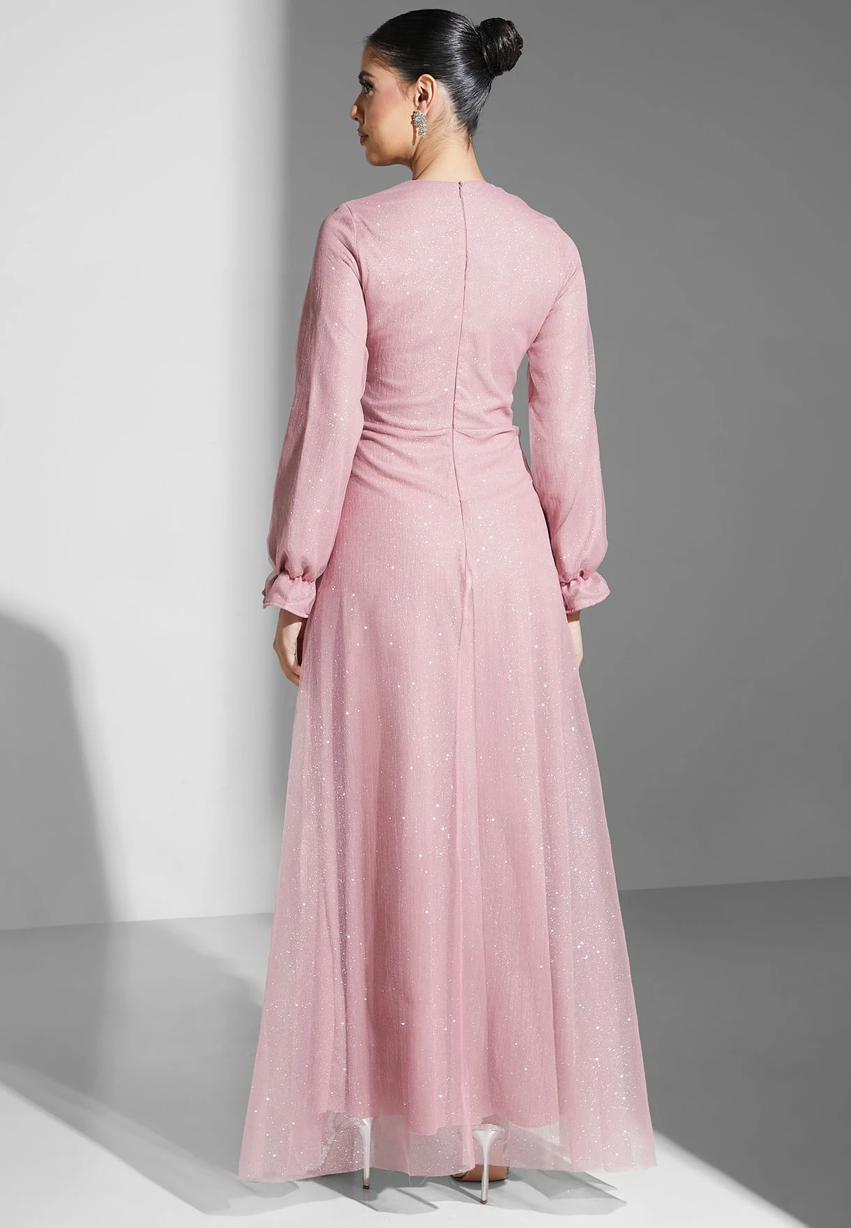 Twist Detail Shimmer Dress 2 Twist Detail Shimmer Dress - Image 2