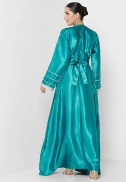 Embellished V-Neck Belted Dress -Silk Bloom Dresses Store 2 zoom desktop 1053