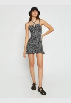 Koton Floral Mini Dress Strappy Cut Out Detail 6 Koton Floral Mini Dress Strappy Cut Out Detail -Silk Bloom Dresses Store 2 zoom desktop 106