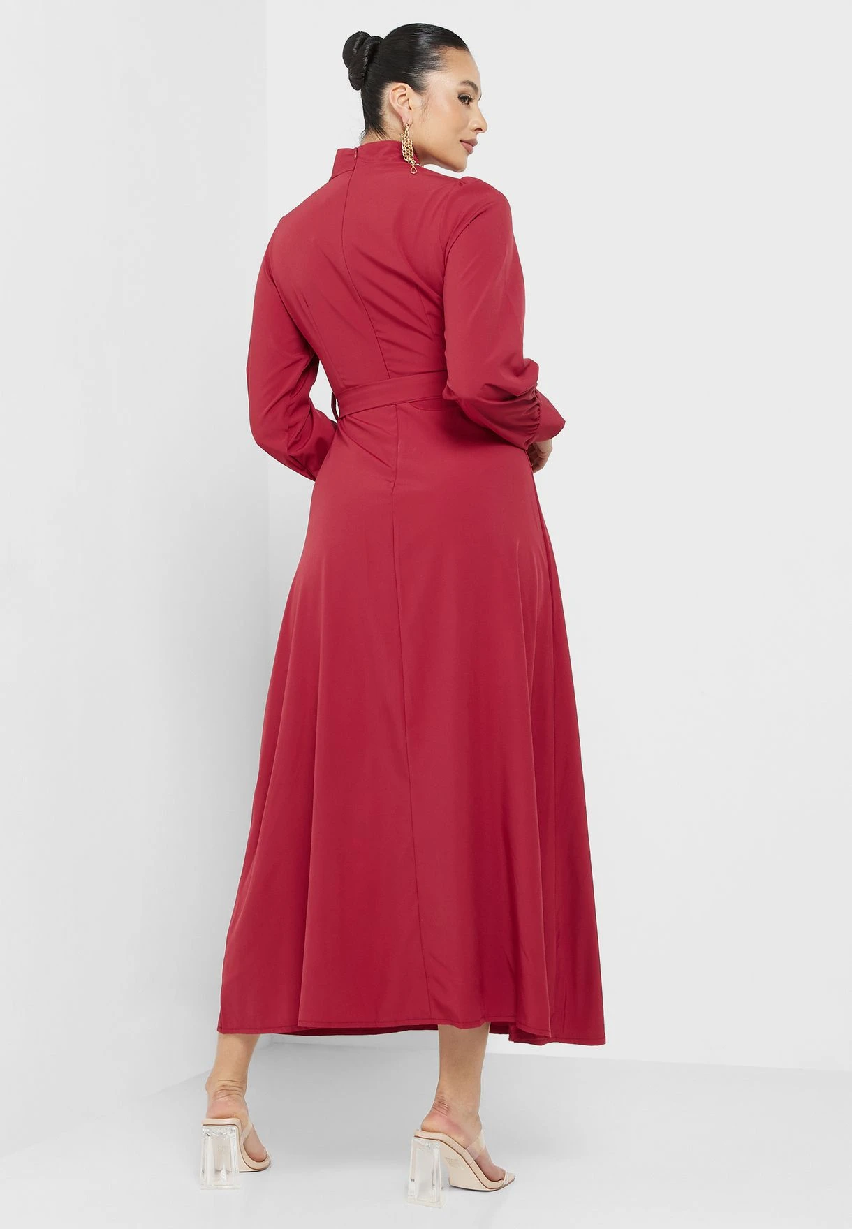 High Neck Fit & Flare Dress 2 High Neck Fit & Flare Dress - Image 2