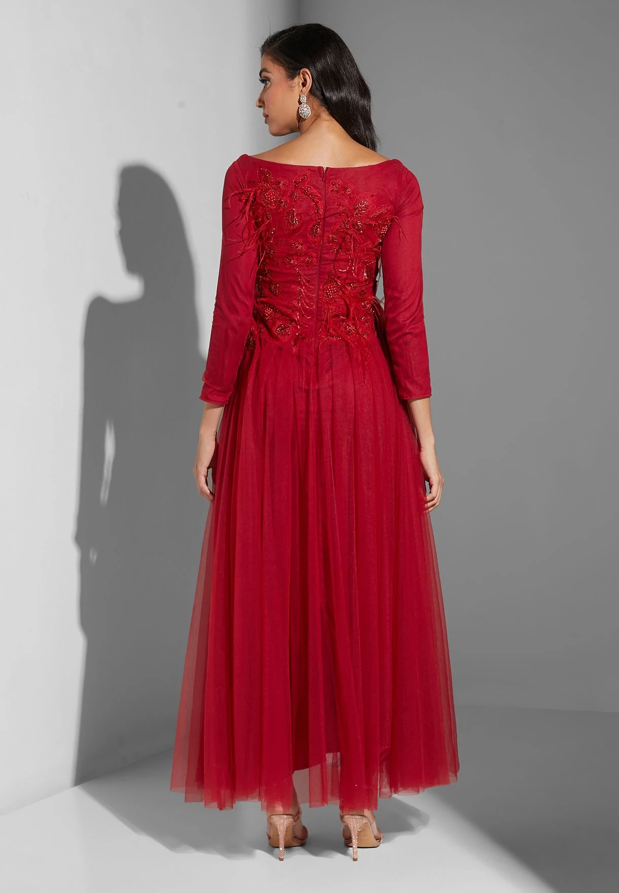 Tulle Detail Embroidered Dress 2 Tulle Detail Embroidered Dress - Image 2