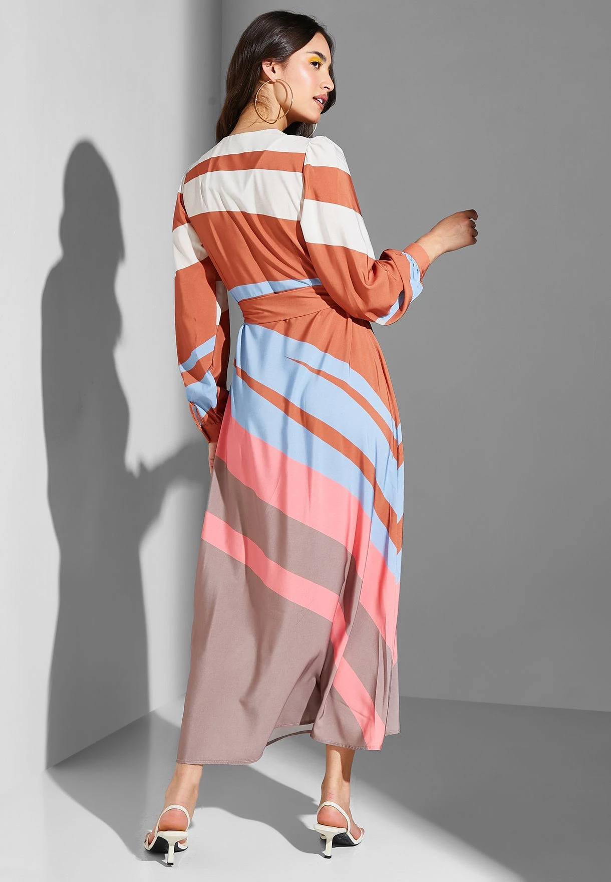 Abstract Print Belted Dress 2 Abstract Print Belted Dress - Image 2