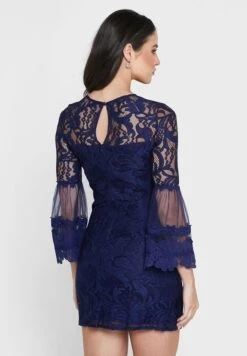Little Mistress Lace Detail Flute Sleeve Dress 5 Little Mistress Lace Detail Flute Sleeve Dress -Silk Bloom Dresses Store 2 zoom desktop 107