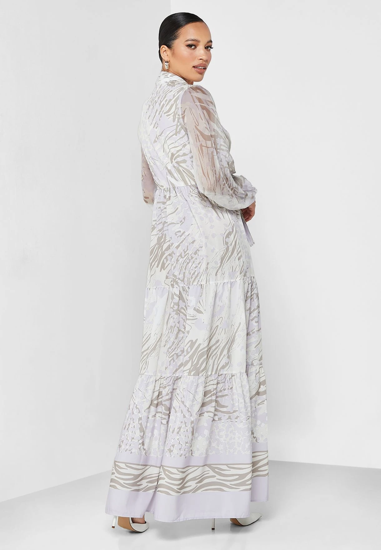 Balloon Sleeve Belted Dress 2 Balloon Sleeve Belted Dress - Image 2