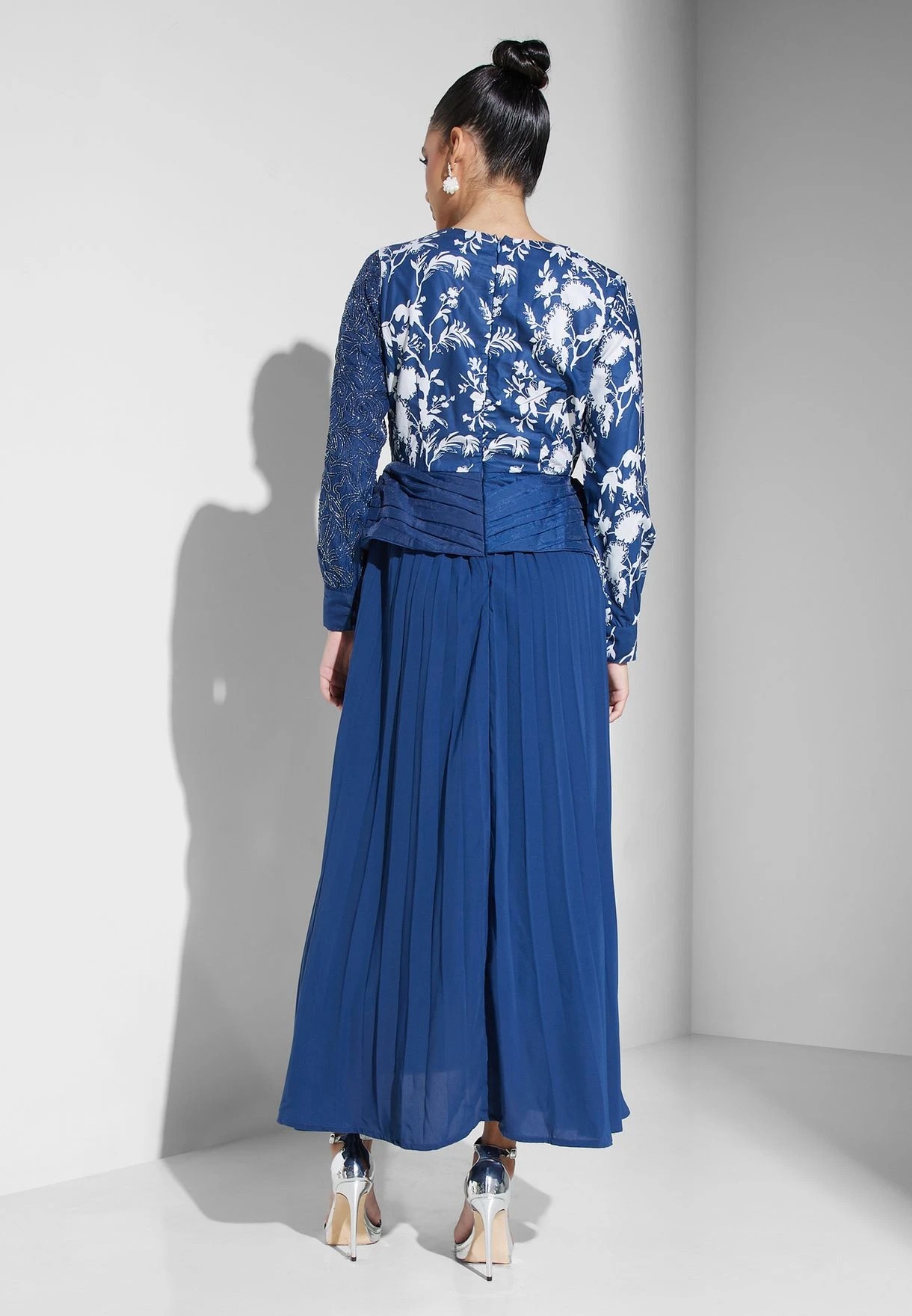 Surplice Neck Plisse Dress 2 Surplice Neck Plisse Dress - Image 2